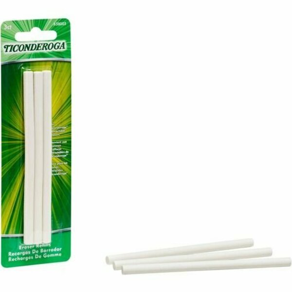 Dixon Ticonderoga Eraser Refill, f/Retractable Eraser Holder, Latex-free, WE, 3PK DIXX38003